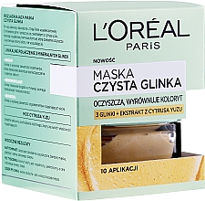 Düfte, Parfümerie und Kosmetik Gesichtsmaske mit reinem Ton und Yuzuextrakt - L'Oreal Paris Skin Expert Mask