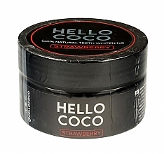 Düfte, Parfümerie und Kosmetik 100% Natürliches aufhellendes Zahnpulver mit Aktivkohle und Erdbeergeschmack - Hello Coco Strawberry 100% Natural Teeth Whitening