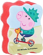 Düfte, Parfümerie und Kosmetik Badeschwamm für Kinder Peppa Pig George auf einem Fahrrad rot - Suavipiel Peppa Pig Bath Sponge