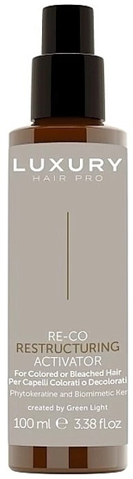 Spray-Aktivator für gefärbtes und gebleichtes Haar  - Green Light Luxury Hair Pro Re-Co Restructuring Activator For Colored or Bleached Hair  — Bild N1