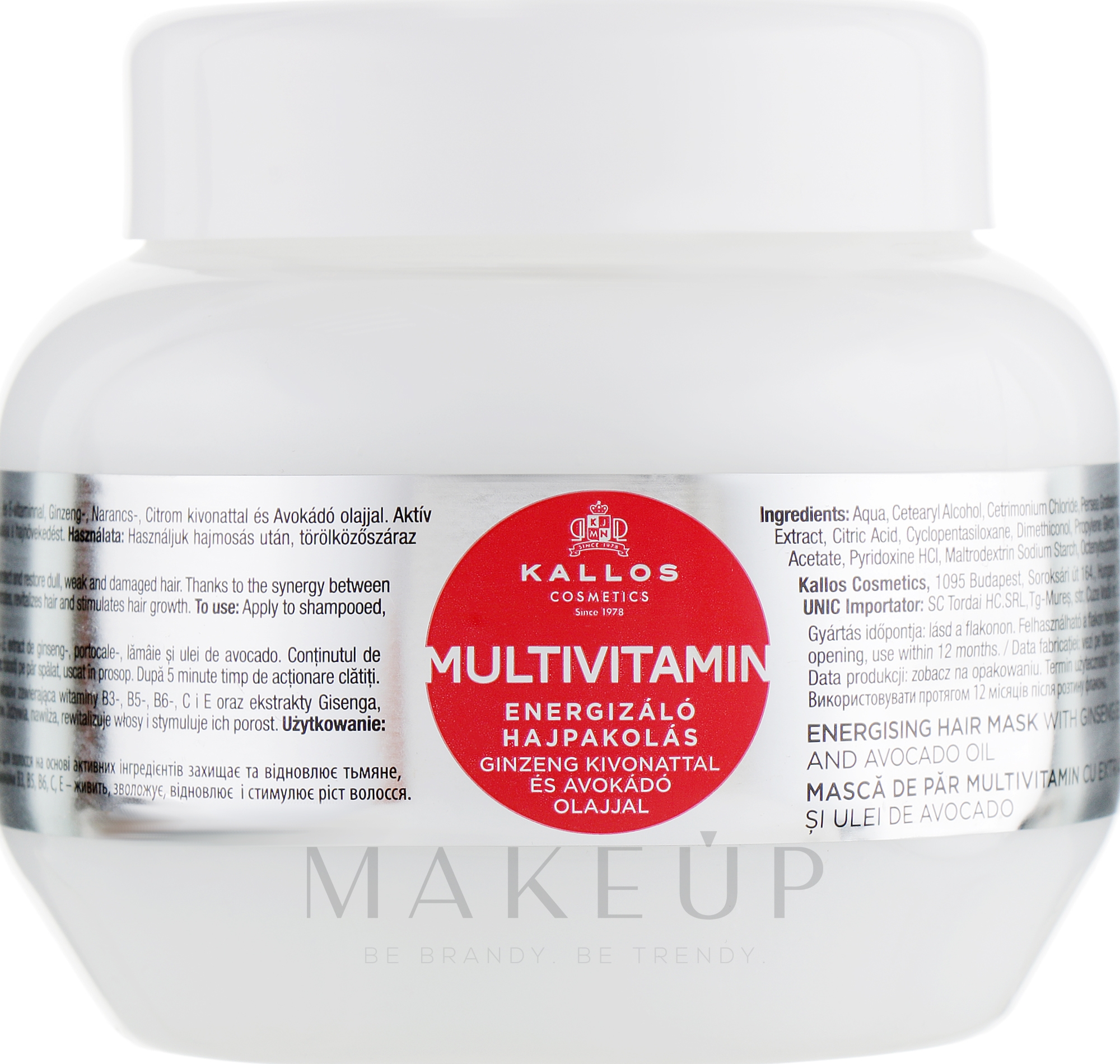Haarmaske mit Ginseng-Extrakt und Sheabutter - Kallos Cosmetics Energising Hair Multivitamin — Foto 275 ml