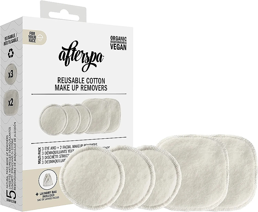 Wiederverwendbare Abschmink-Pads aus Baumwolle - AfterSpa Reusable Cotton Make up Removers — Bild N1