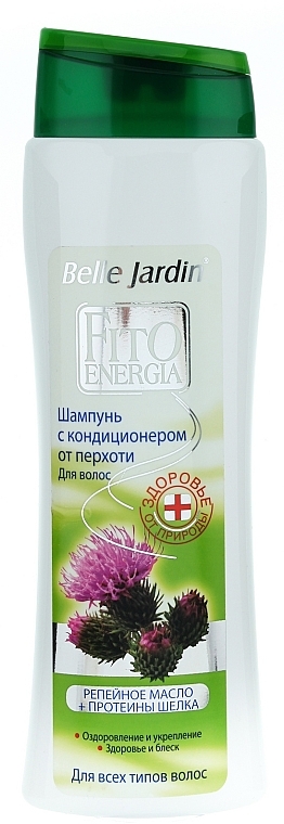 2in1 Shampoo und Conditioner gegen Schuppen mit Klettenöl und Seidenproteinen - Belle Jardin Fito Energia Shampoo