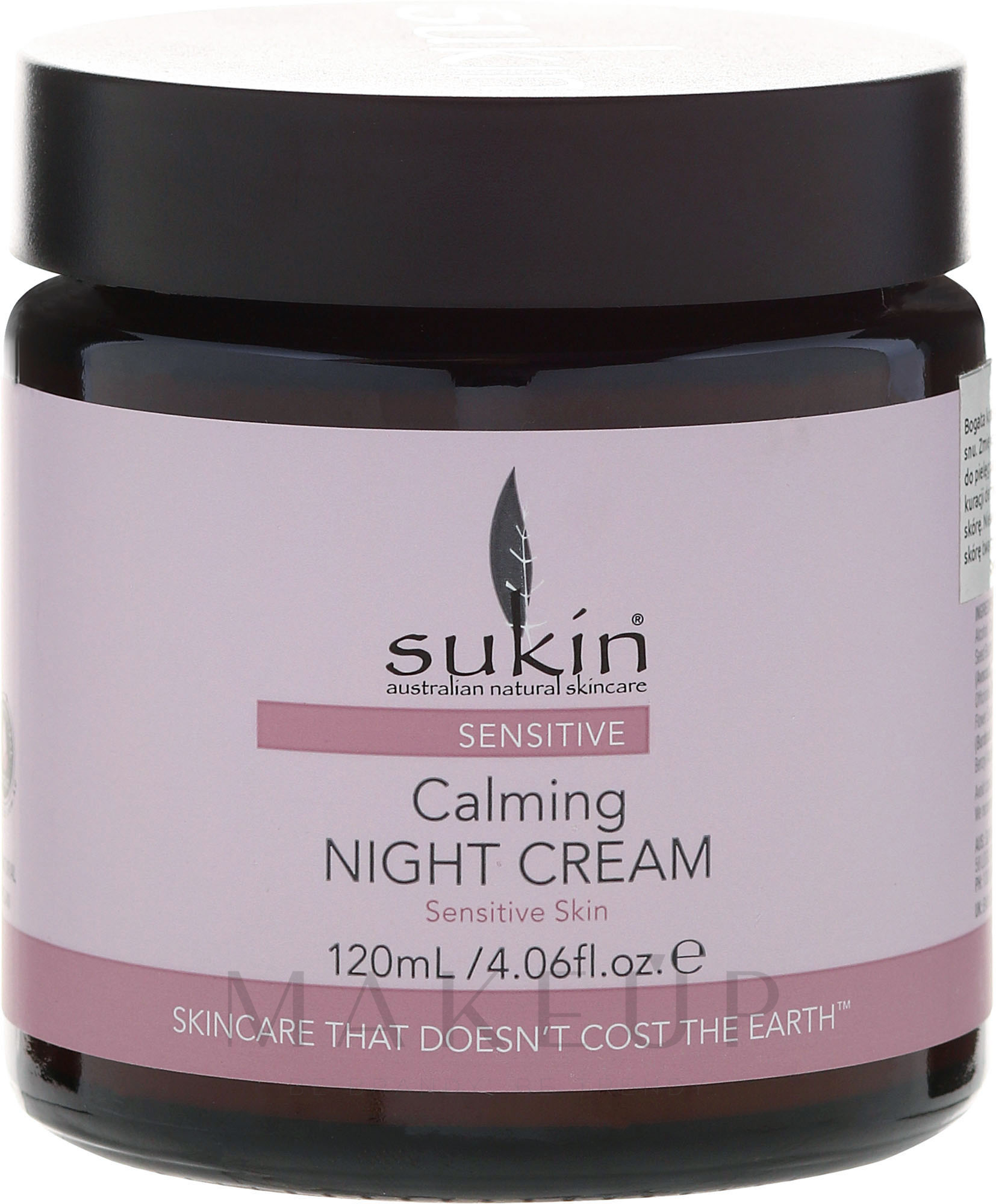 Beruhigende Nachtcreme für Gesicht, Hals und Dekolleté - Sukin Sensitive Night Cream — Bild 120 ml