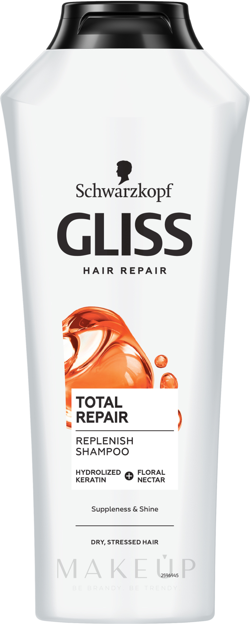 Shampoo für trockenes und strapaziertes Haar Total Repair - Gliss Kur Total Repair Shampoo — Bild 400 ml