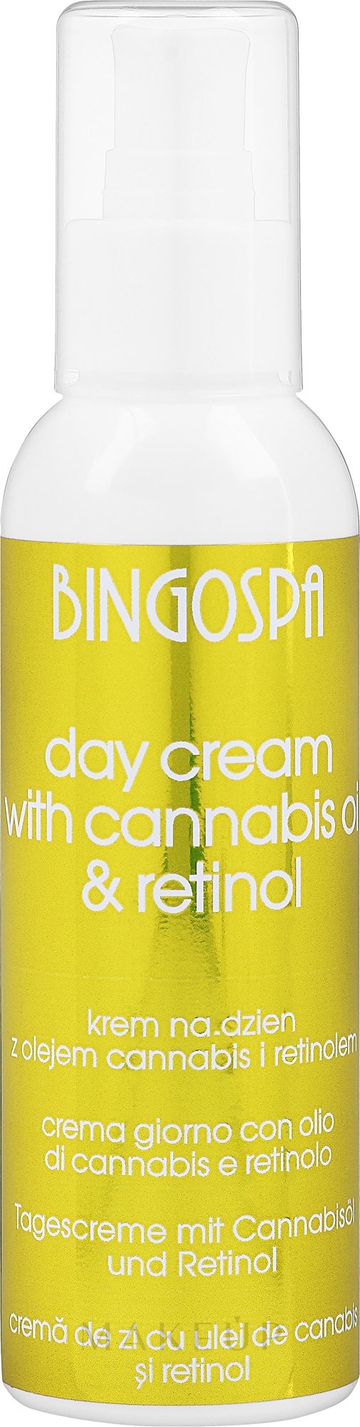 Tagescreme mit Hanföl umd Retinol - BingoSpa Day Cream With Cannabis Oil Retinol And Zea Mays — Bild 135 g