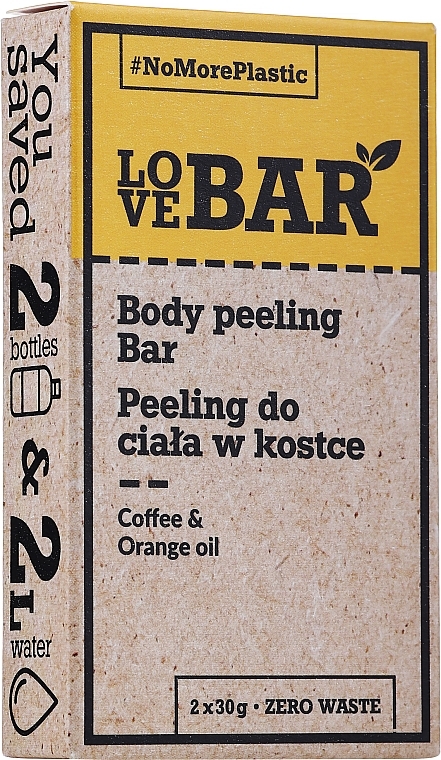 Hochkonzentrierte Blockseife für den Körper mit Kaffee und Orangenöl - Love Bar Body Peeling Bar — Bild N1