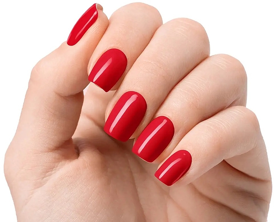 Nagellack-Aufkleber-Set - Nooves Premium Luxe Solid Crimson Red — Bild N3