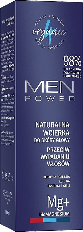 Natürliche kräftigende Haar- und Kopfhautlotion - 4Organic Men Power — Bild N2