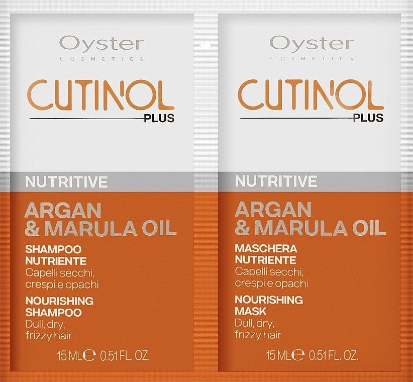 Haarprobenset - Oyster Cosmetics Cutinol Plus Nutritive (oil/15ml + sh/15ml) (2x15ml) — Bild N1