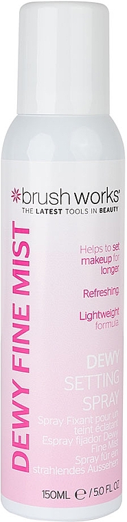 Make-up-Fixierspray - Brushworks Dewy Fine Mist Setting Spray — Bild N2