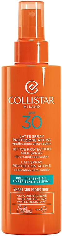 Sonnenschutzspray SPF30 - Collistar Sun Care Active Protection Milk Spray Ultra-Rapid Application SPF30 — Bild N1