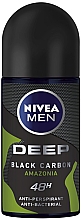 Düfte, Parfümerie und Kosmetik Deo Roll-on Antitranspirant - Nivea Men Deep Black Carbon Amazonia Anti-Perspirant