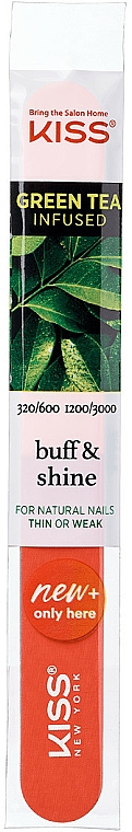 Vierseitige Nagelfeile F 710 - Kiss Green Tea Infused — Bild N1