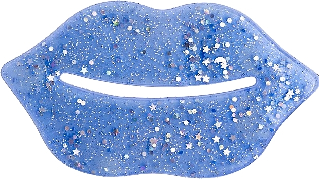 Hydrogel-Lippenmaske mit Glitter - IDC Institute Glitter Hydrogel Lips Pad Blue — Bild N2