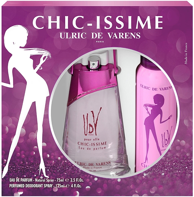 Ulric de Varens Chic Issime - Duftset (Eau de Parfum 75ml + Deospray 125ml) — Bild N1