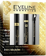 Düfte, Parfümerie und Kosmetik Eveline Cosmetics (Wimperntusche 10ml + Concealer 9ml + Kajalstift) - Make-up Set