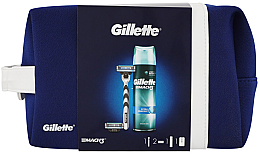 Düfte, Parfümerie und Kosmetik Gesichtspflegeset - Gillette Mach 3 Extra Comfort (Rasiergel 200ml + Rasierer + Rasierklingen 2 St. + Kosmetiktasche)
