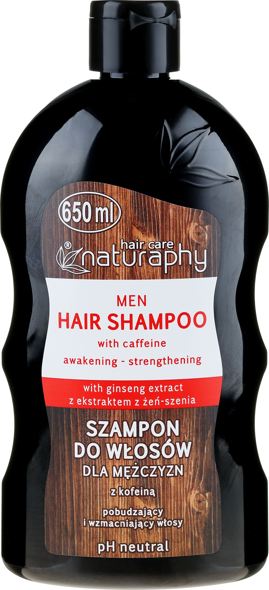Stärkendes Shampoo mit Koffein - Naturaphy Hair Shampoo — Bild 650 ml