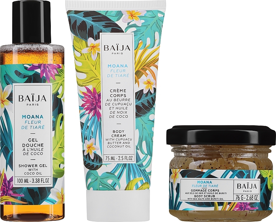 Körperpflegeset - Baija Moana (Körpercreme 75ml + Körperpeeling 76g + Duschgel 100ml) — Bild N2