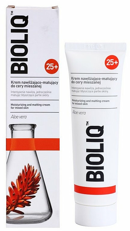 Feuchtigkeitsspendende und mattierende Gesichtscreme mit Aloe Vera 25+ - Bioliq 25+ Face Cream — Bild N2