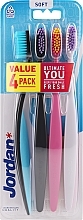 Zahnbürste weich 4 St. schwarz, rosa, lila - Jordan Ultimate You Soft Toothbrush — Bild N1
