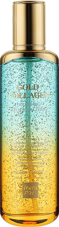 Toner-Serum für das Gesicht mit Kollagen und Gold - FarmStay Gold Collagen Nourishing 2 In 1 Serum Toner — Bild N1