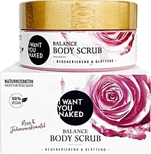 Düfte, Parfümerie und Kosmetik Körperpeeling mit Rosen- und Johanniskrautöl  - I Want You Naked Balance Body Scrub 