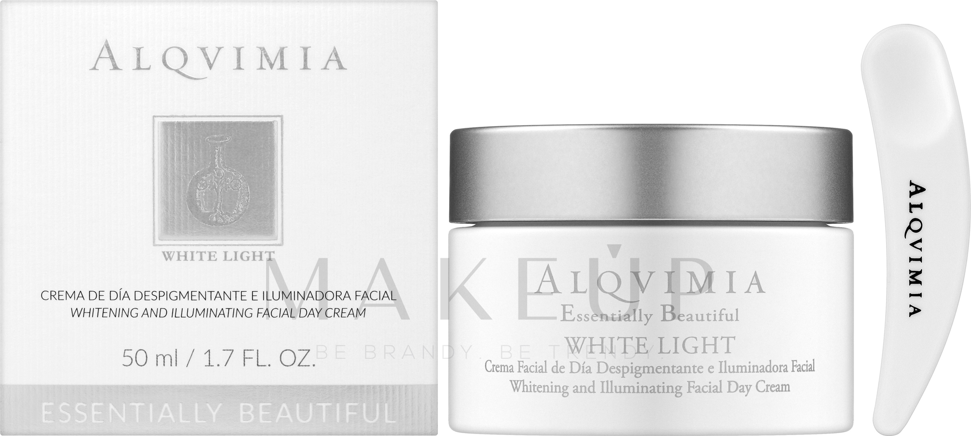 Aufhellende Gesichtscreme für den Tag - Alqvimia Essentually Beautiful White Light — Bild 50 ml