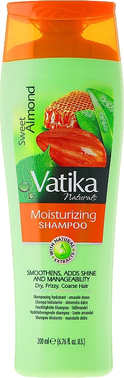 Feuchtigkeitsshampoo für trockenes, widerspenstiges Haar mit Süßmandelöl - Dabur Vatika Sweet Almond Shampoo — Bild N1