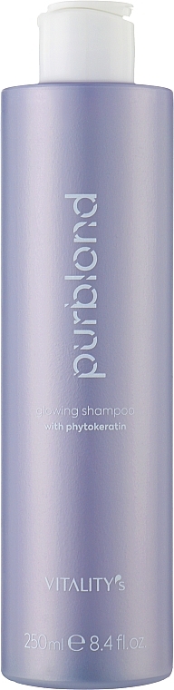 Glänzendes Shampoo für blondes Haar mit Phytokeratin - Vitality's Purblond Glowing Shampoo — Bild N1