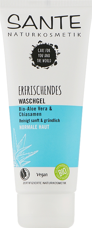 Biogel für normale Haut mit Aloe Vera und Chia Samen - Sante Erfrischendes Waschgel Bio-Aloe Vera & Chiasamen — Bild N1