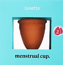 Menstruationstasse Modell 2 orange - Lunette Reusable Menstrual Cup Coral Model 2 — Bild N1