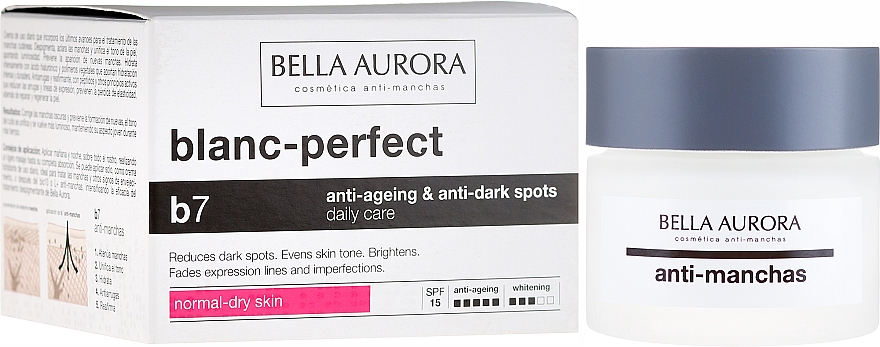 Gesichtscreme für den Tag gegen Pigmentflecken SPF 15 - Bella Aurora B7 Dry Skin Daily Anti-Ageing Anti-Dark Spot Care — Bild N1