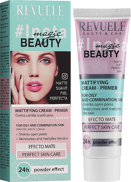 Multifunktionale langanhaltende Grundierung für fettige und Mischhaut zur Porenverfeinerung mit Matteffekt - Reuvele Insta Magic Beauty Cream-primer — Bild N2