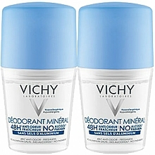 Düfte, Parfümerie und Kosmetik Set - Vichy Deodorant Mineral Roll (deo/50ml + deo/50ml)