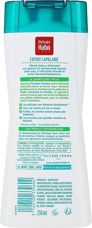 Shampoo gegen Schuppen für alle Haartypen - Eugene Perma Petrole Shampooing Expert Antipelliculaire Fresh — Bild N2