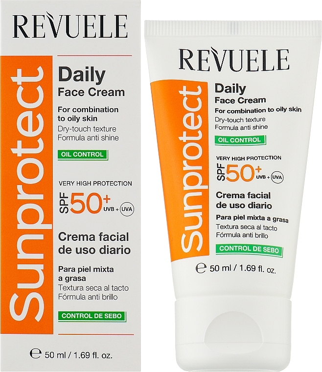  Gesichtscreme mit Sonnenschutz Oil Control  - Revuele Sunprotect Oil Control Daily Face Cream For Combination To Oily Skin SPF 50+ — Bild N2