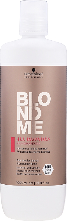 Reichhaltiges regenerierendes Shampoo für blonde Haare bei allen Haartypen - Schwarzkopf Professional Blondme All Blondes Rich Shampoo — Bild N3
