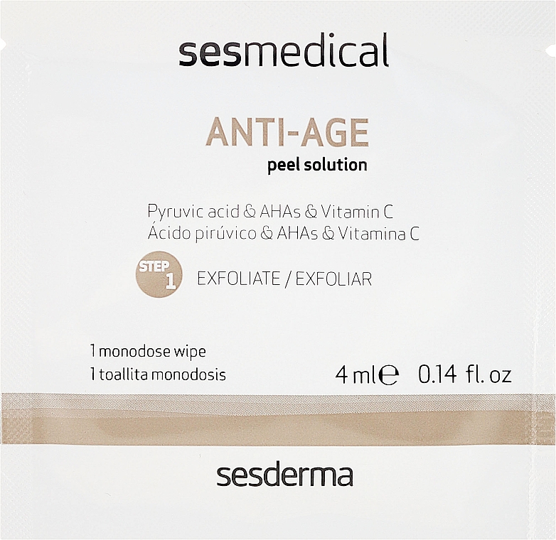 Anti-Aging Gesichtspflege - Sesderma Sesmedical Anti-Age Personal Peel Program (Gesichtscreme 15ml + Peeling-Tücher 4x4ml) — Bild N2