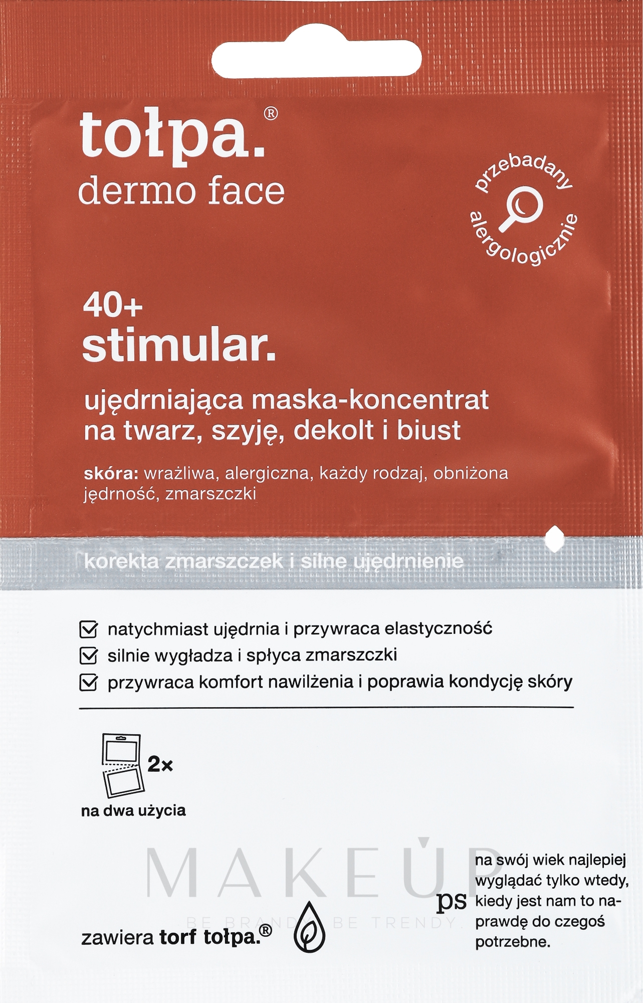 Stimulierende Gesichtsmaske - Tolpa Dermo Face Stimular 40+ Mask — Bild 2 x 6 ml