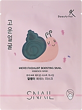 Düfte, Parfümerie und Kosmetik Regenerierende und feuchtigkeitsspendende Tuchmaske mit Schneckenschleim - Beauty Kei Micro Facialist Boosting Snail Essence Mask