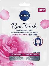 Tuchmaske für das Gesicht mit Hyaluronsäure und Bio-Rosenwasser - Nivea Rose Touch Hydrating Sheet Mask With Organic Rose Water & Hyaluron — Bild N2