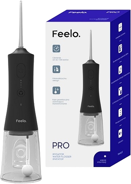 Irrigator schwarz - Feelo Pro Irygator Water Flosser — Bild N1