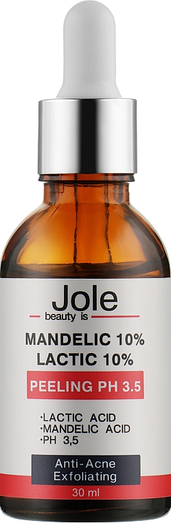 Gesichtspeeling mit Mandel- und Milchsäure - Jole Mandelic 10%+ Lactic 10% Peeling pH 3,5 — Bild N1