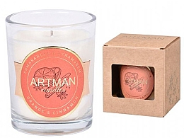 Düfte, Parfümerie und Kosmetik Dekorative Kerze im Glas 8x9.5 cm - Artman Orange Cinnamon