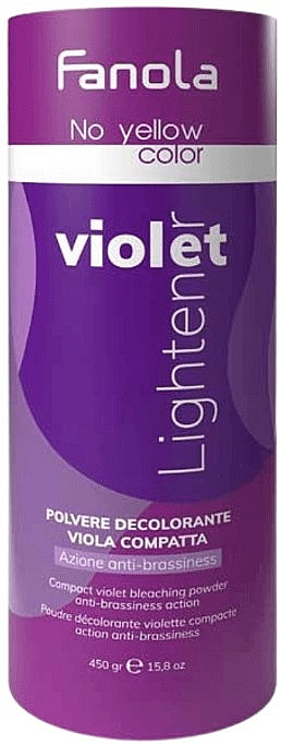 Lila aufhellendes Pulver gegen Gelbstich für alle Haartypen - Fanola No Yellow Violet Lightener Powder — Bild N1