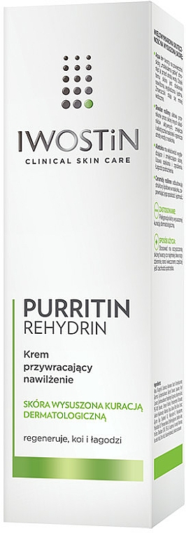 Feuchtigkeitsspendende und regenerierende Gesichtscreme - Iwostin Purritin Rehydrin Cream — Bild N1