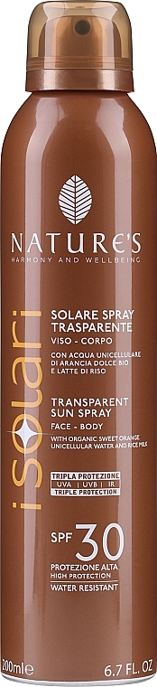Sonnenschutzspray - Nature's Transparent Sun Spray SPF 30 — Bild N1