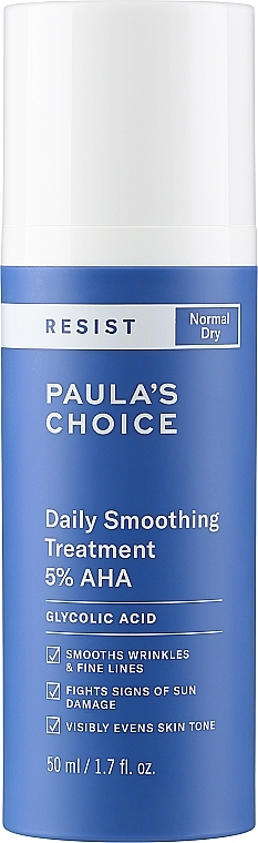 Gesichtspeeling mit AHA-Säuren - Paula's Choice Resist Daily Smoothing Treatment 5% AHA — Bild N1